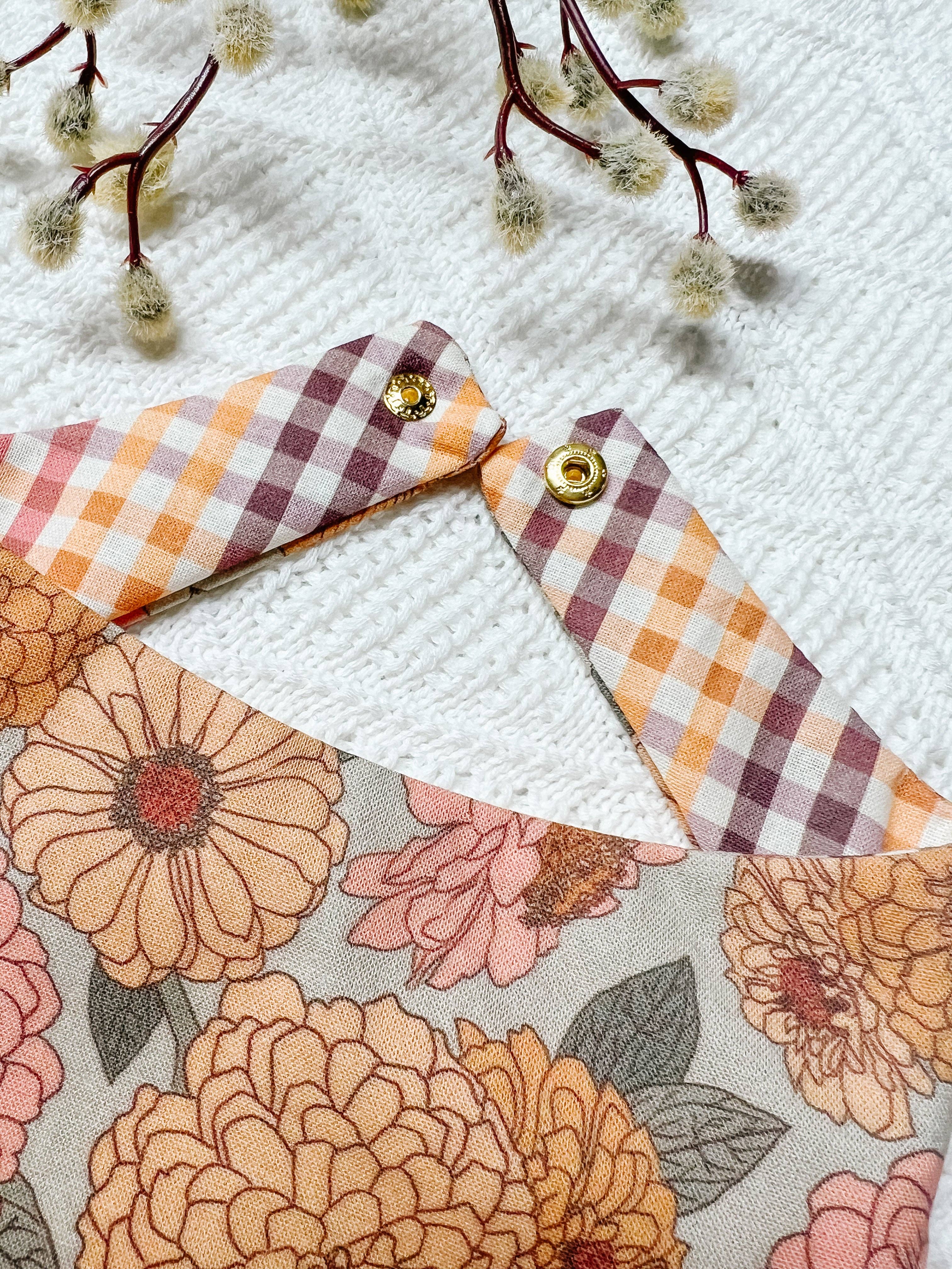 Vintage Floral Snap-On Dog Bandana