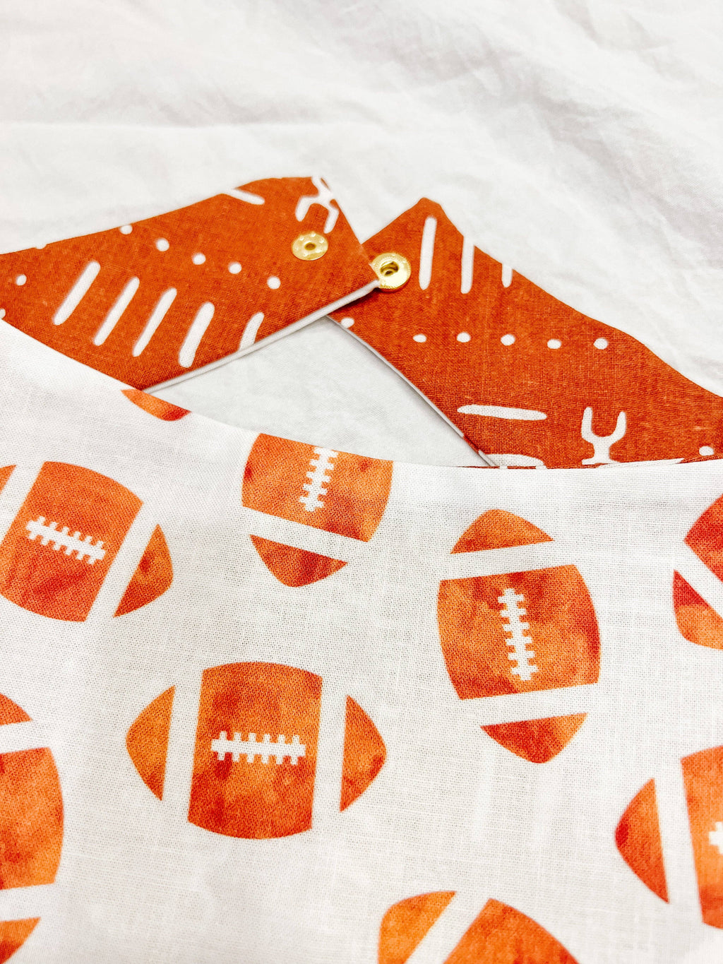Football Snap-On Dog Bandana