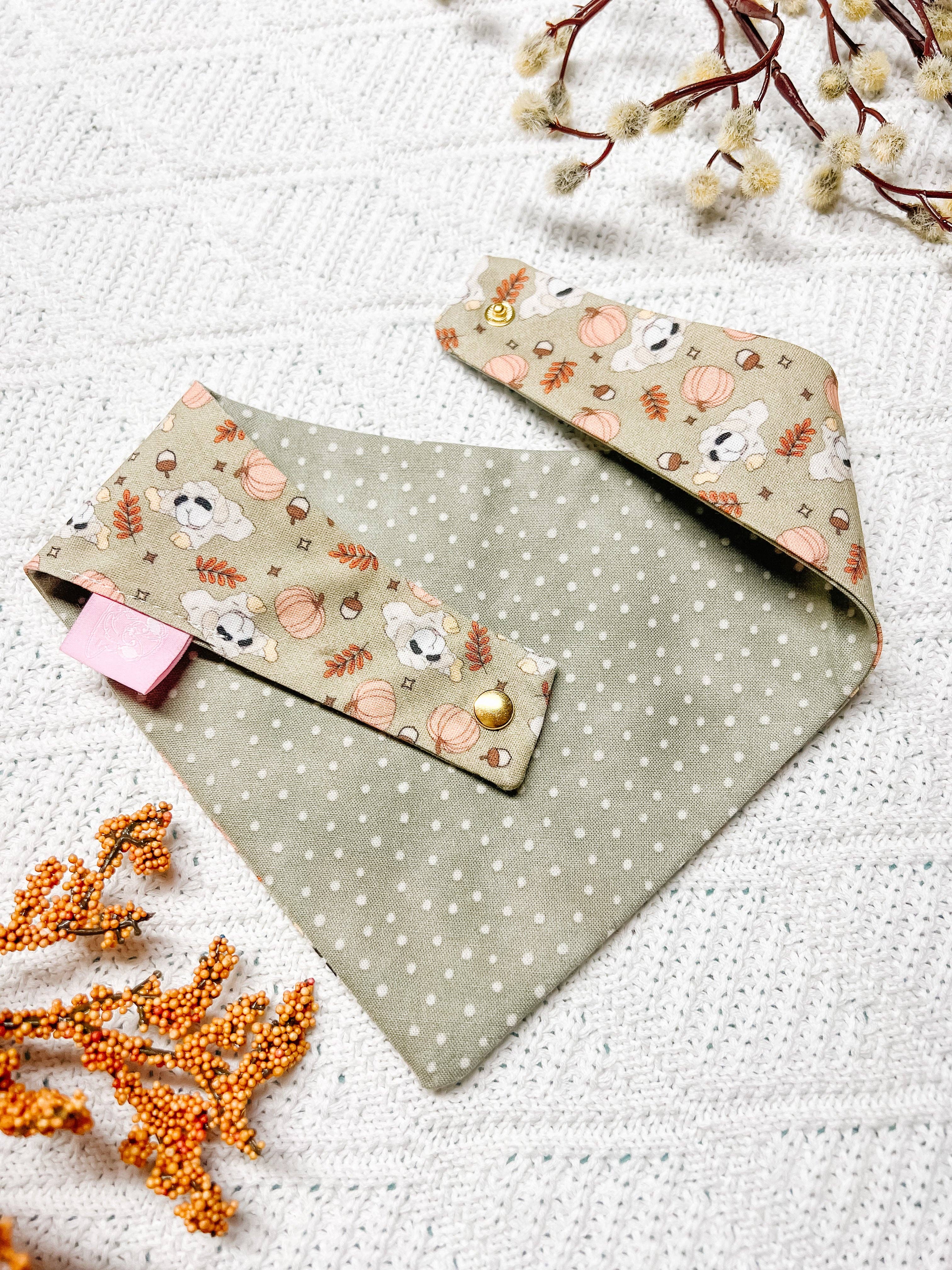 Fall Lamb Snap-On Dog Bandana