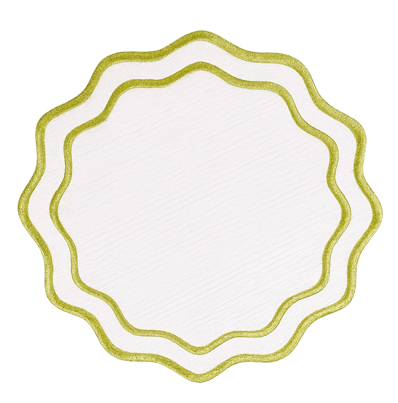Vibrant Green Scalloped Coaster Set