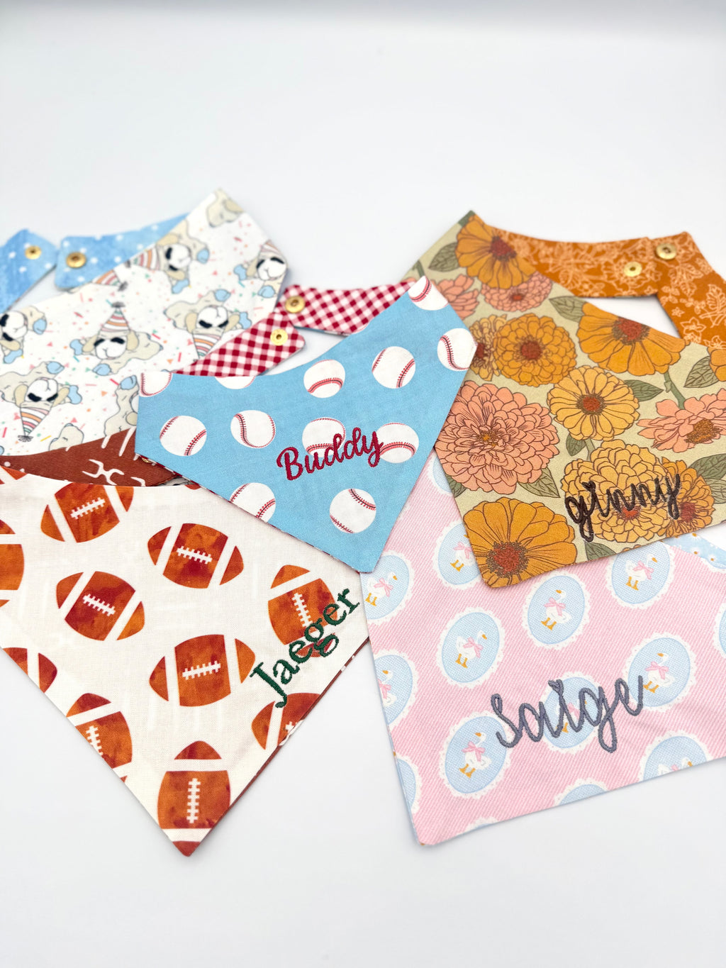 Vintage Floral Snap-On Dog Bandana