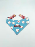 Baseball Snap-on Dog Bandana