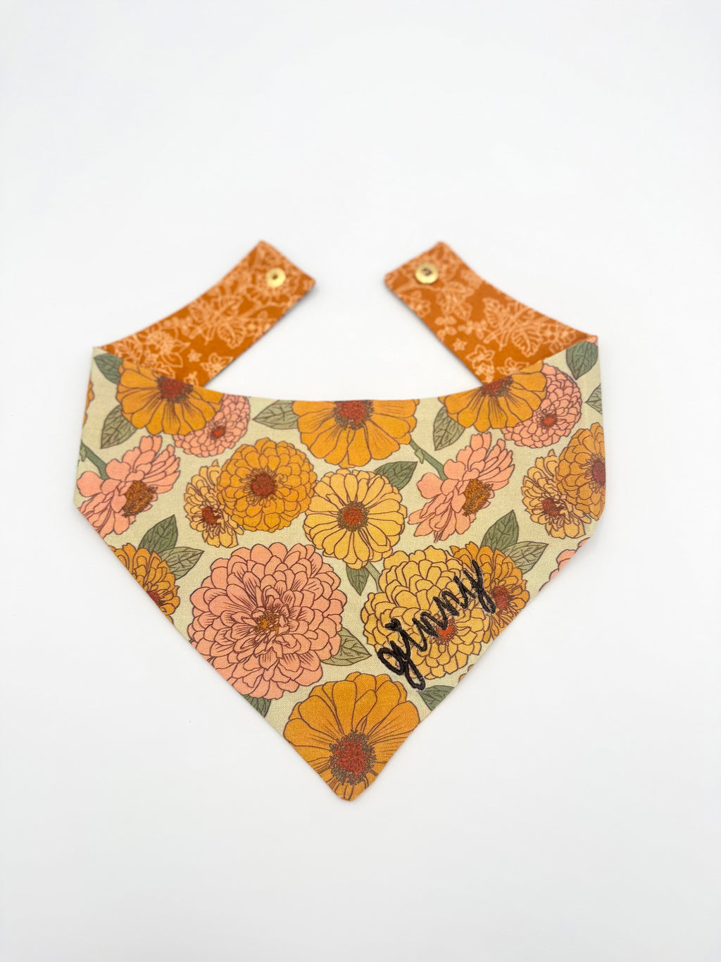 Vintage Floral Snap-On Dog Bandana