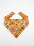 Vintage Floral Snap-On Dog Bandana