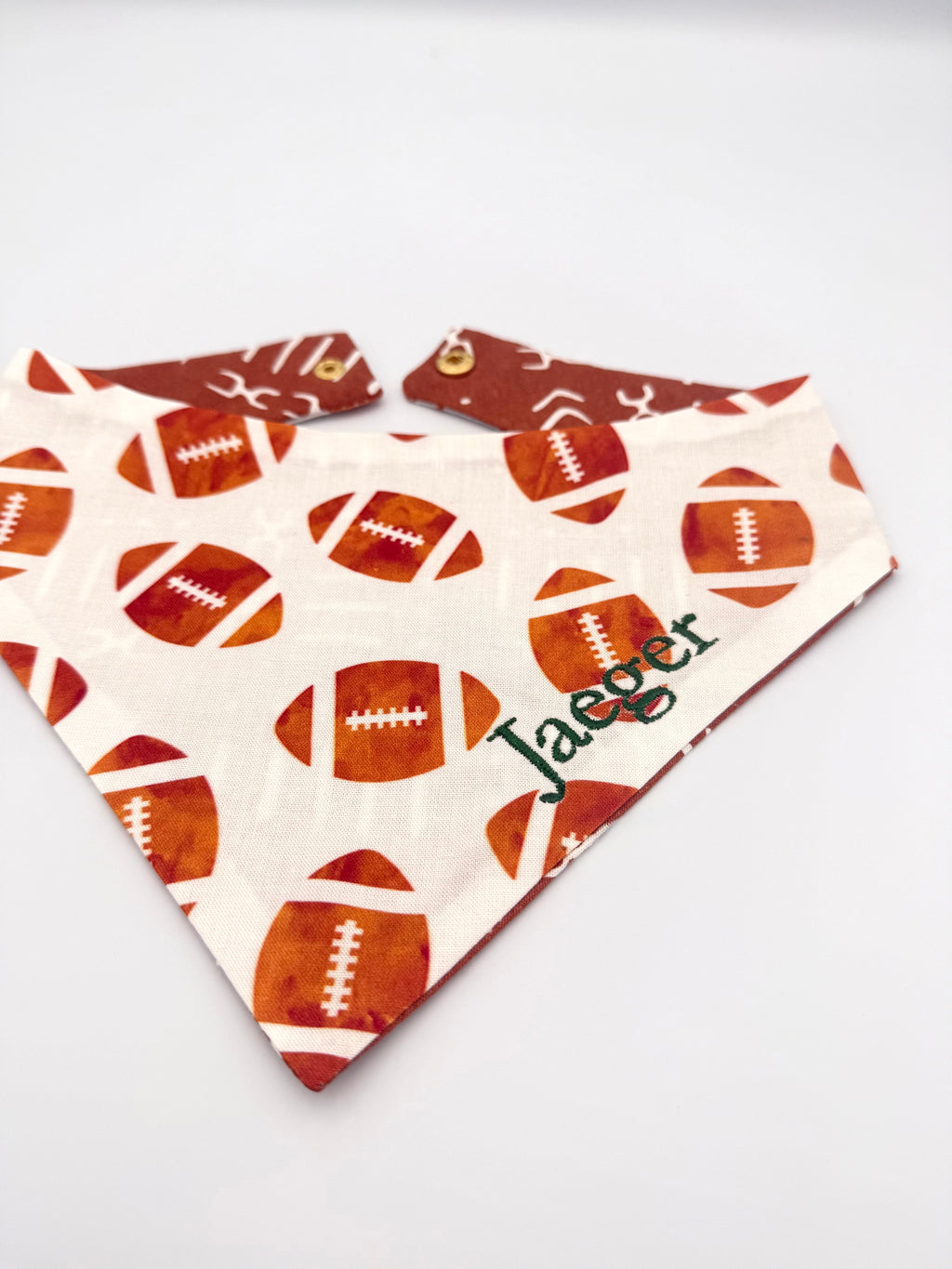 Football Snap-On Dog Bandana